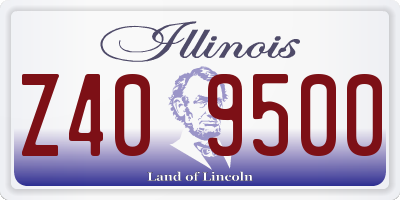 IL license plate Z409500