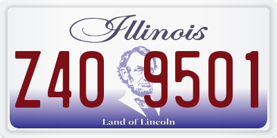 IL license plate Z409501