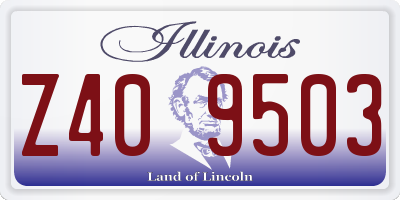 IL license plate Z409503