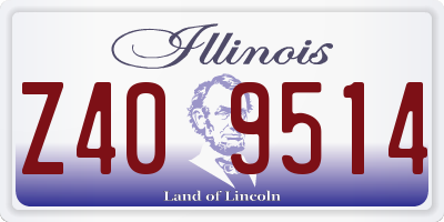 IL license plate Z409514