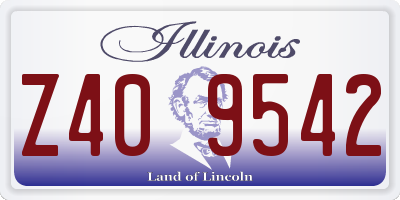 IL license plate Z409542
