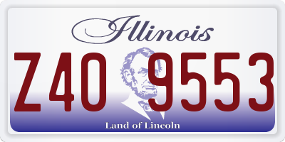 IL license plate Z409553