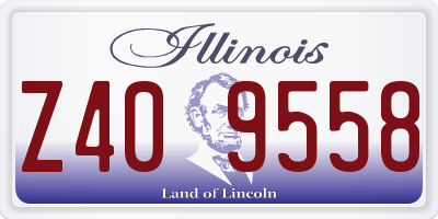 IL license plate Z409558
