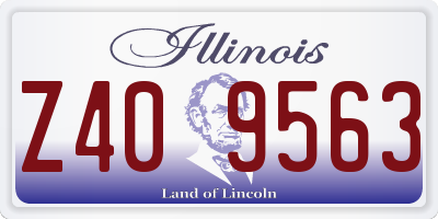 IL license plate Z409563