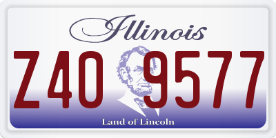 IL license plate Z409577