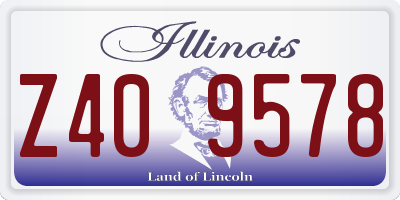 IL license plate Z409578