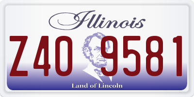 IL license plate Z409581