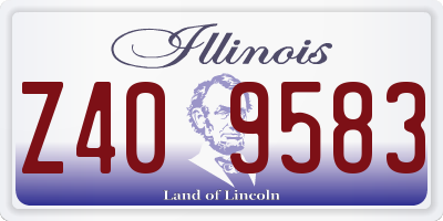 IL license plate Z409583