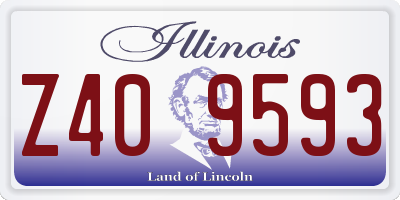 IL license plate Z409593