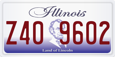 IL license plate Z409602