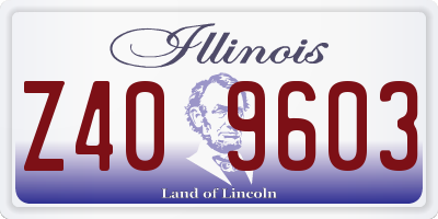 IL license plate Z409603