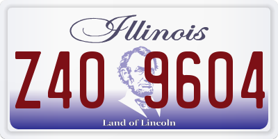 IL license plate Z409604
