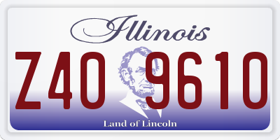 IL license plate Z409610