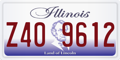 IL license plate Z409612