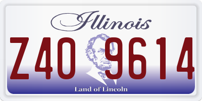 IL license plate Z409614