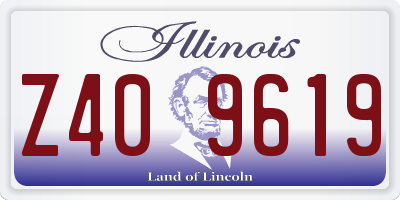 IL license plate Z409619