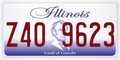 IL license plate Z409623