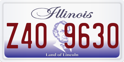 IL license plate Z409630