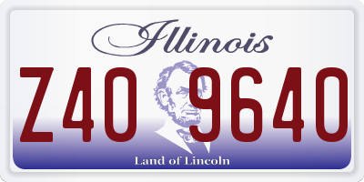IL license plate Z409640