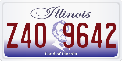 IL license plate Z409642