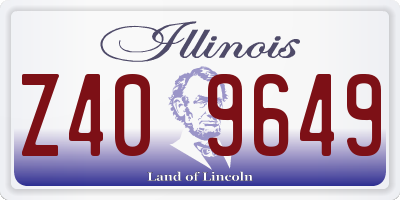 IL license plate Z409649