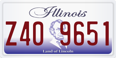 IL license plate Z409651