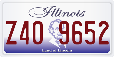 IL license plate Z409652