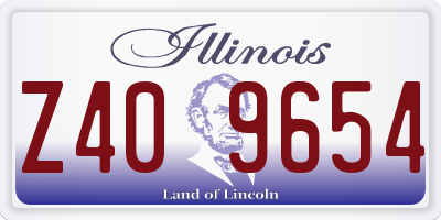 IL license plate Z409654