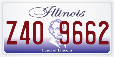 IL license plate Z409662