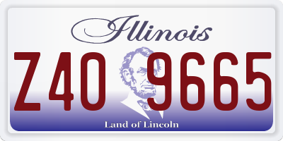 IL license plate Z409665