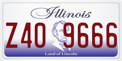 IL license plate Z409666