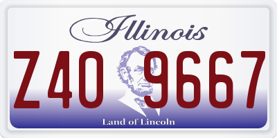 IL license plate Z409667