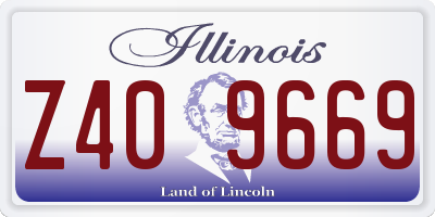 IL license plate Z409669