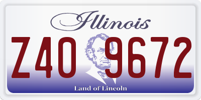 IL license plate Z409672