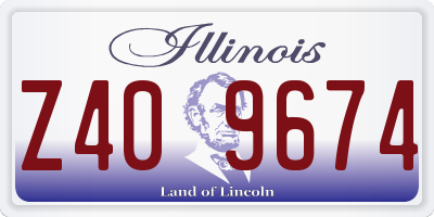 IL license plate Z409674