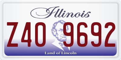 IL license plate Z409692