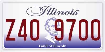 IL license plate Z409700