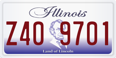 IL license plate Z409701