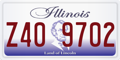 IL license plate Z409702