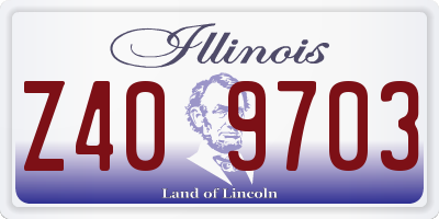IL license plate Z409703