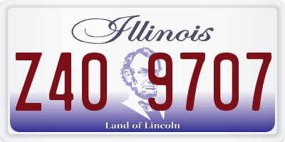 IL license plate Z409707