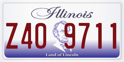 IL license plate Z409711