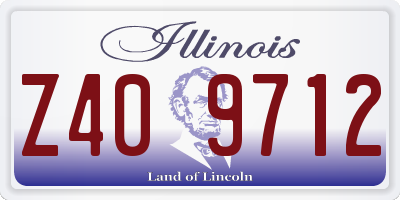 IL license plate Z409712