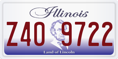IL license plate Z409722
