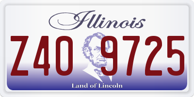 IL license plate Z409725