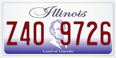 IL license plate Z409726
