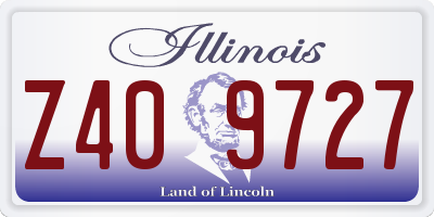 IL license plate Z409727