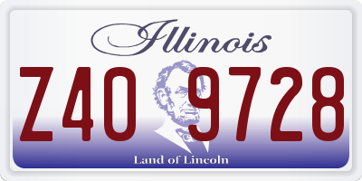 IL license plate Z409728