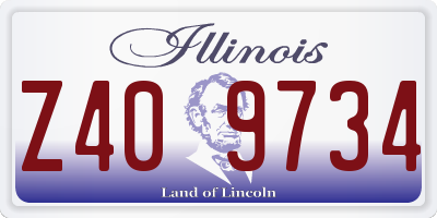 IL license plate Z409734