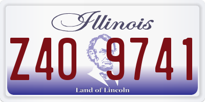 IL license plate Z409741